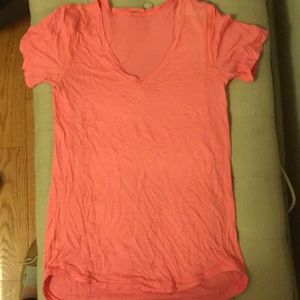 Lululemon size 2 V neck orange T-shirt